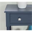 Linon Styers Wood Accent Starfish Coastal Side Table in Navy