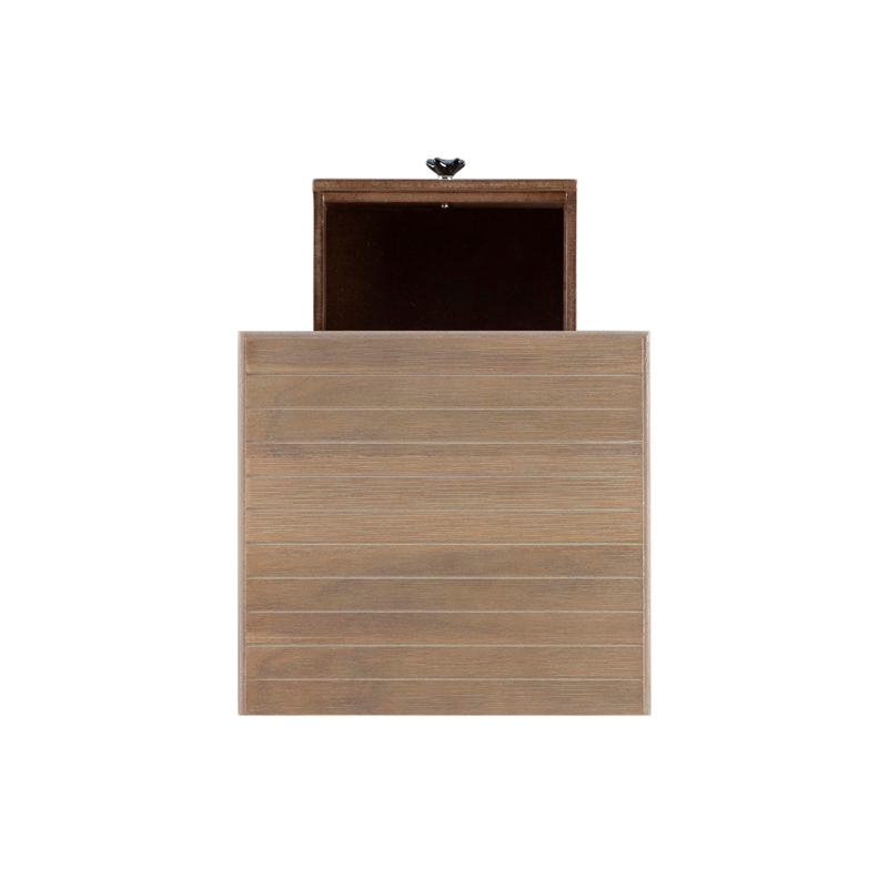 Linon Styers Wood Accent Starfish Coastal Side Table in Natural