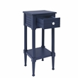 Linon Styers Wood Accent Starfish Coastal Side Table in Navy