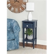 Linon Styers Wood Accent Starfish Coastal Side Table in Navy