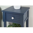 Linon Styers Wood Accent Starfish Coastal Side Table in Navy