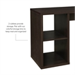 Linon Lane Wood Two Cube Desk in Espresso