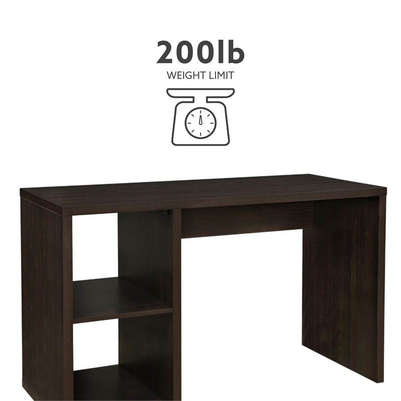 Linon Lane Wood Two Cube Desk in Espresso