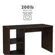 Linon Lane Wood Two Cube Desk in Espresso
