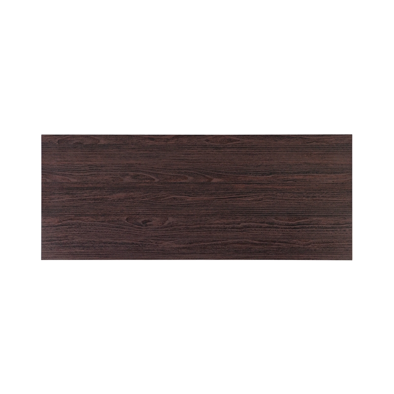 Linon Lane Wood Two Cube Desk in Espresso