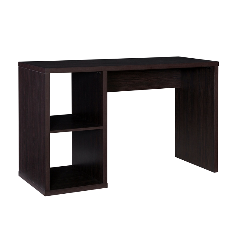 Linon Lane Wood Two Cube Desk in Espresso