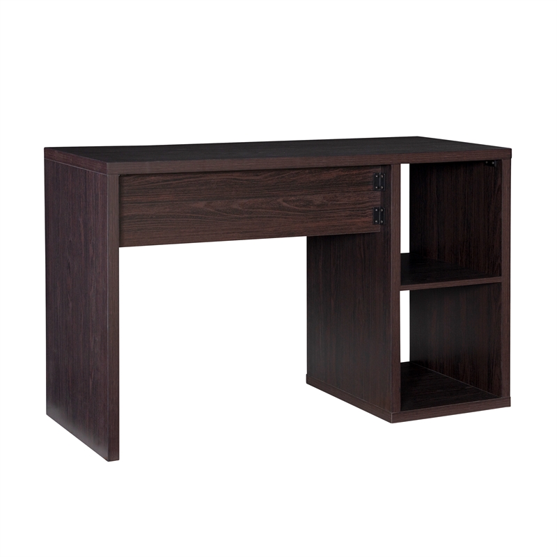 Linon Lane Wood Two Cube Desk in Espresso