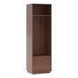 Linon Keane Wood Mid Century Hall Tree with One Drawer in Brown