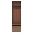 Linon Keane Wood Mid Century Hall Tree with One Drawer in Brown