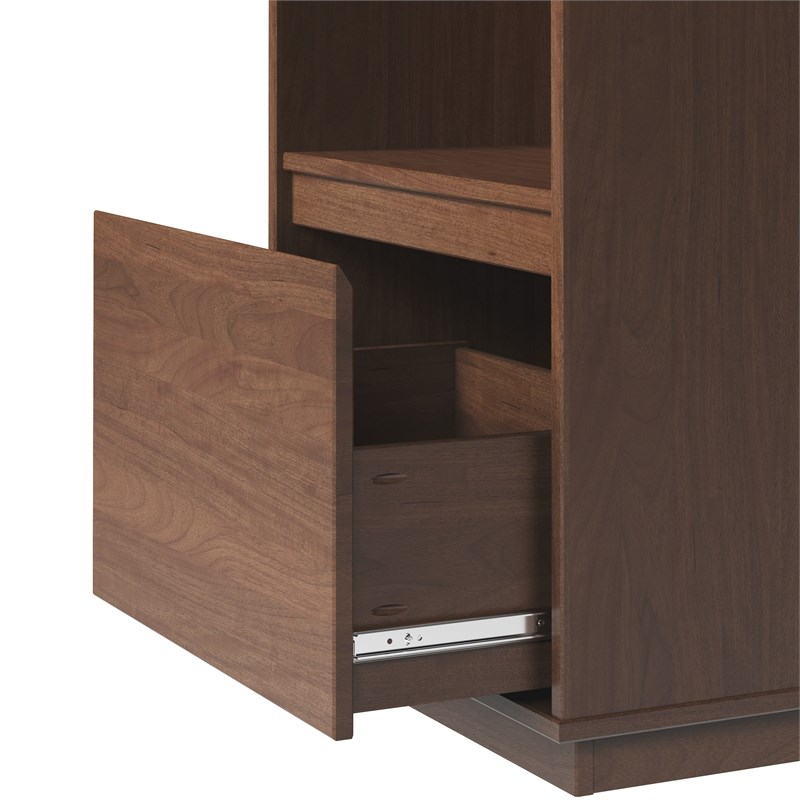 Linon Keane Wood Mid Century Hall Tree with One Drawer in Brown