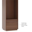 Linon Keane Wood Mid Century Hall Tree with One Drawer in Brown