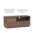 Linon Keane Wood Mid Century Media Storage Console in Brown