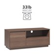 Linon Keane Wood Mid Century Media Storage Console in Brown