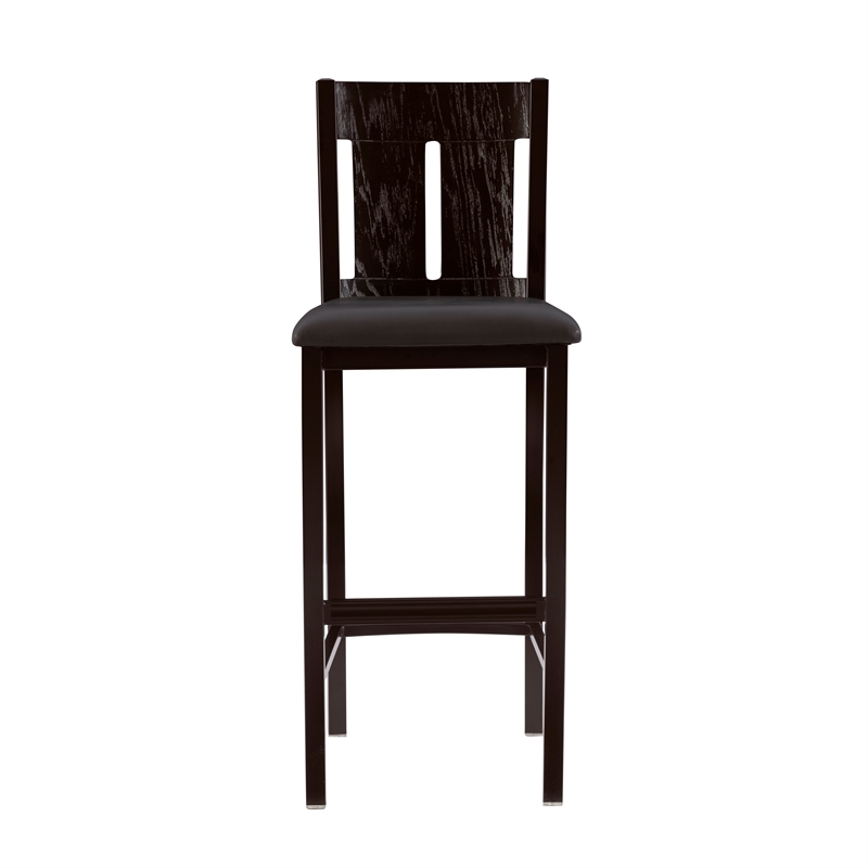 Linon Cady Metal and Faux Leather Upholstered Seat 31