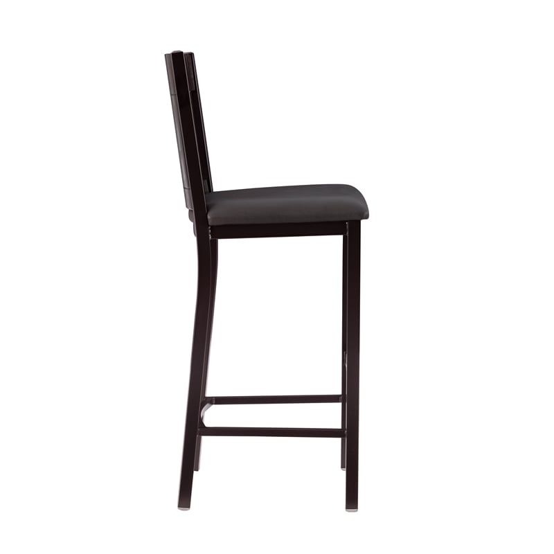 Linon Cady Metal and Faux Leather Upholstered Seat 31