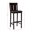 Linon Cady Metal and Faux Leather Upholstered Seat 31
