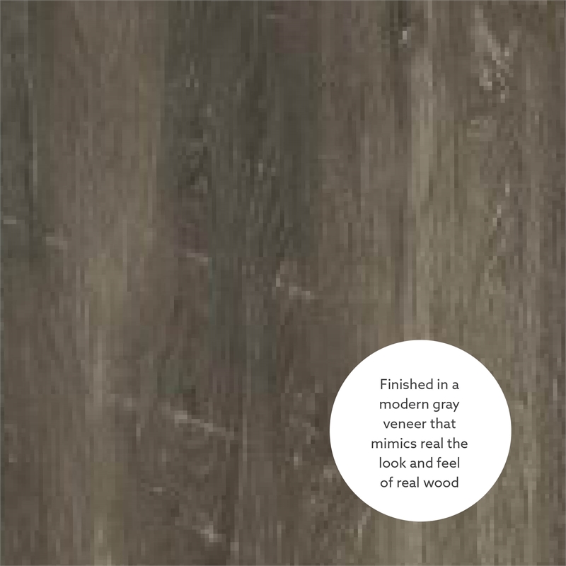 Linon Lane Wood Two Cube Home Office Desk in Gray