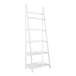 Linon Samantha Wood Five Shelf Bookcase in White