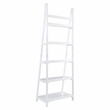 Linon Samantha Wood Five Shelf Bookcase in White