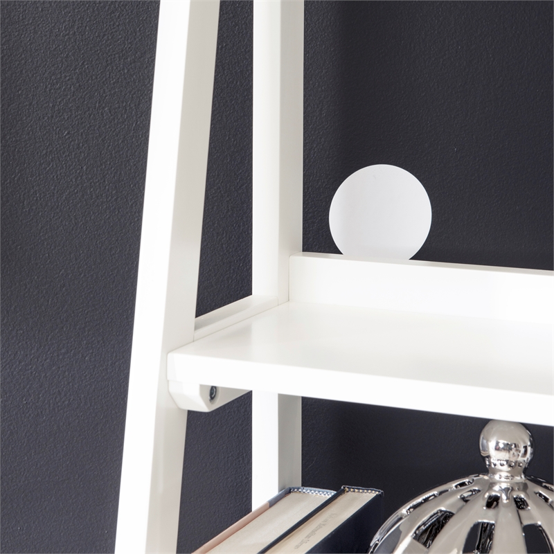 Linon Samantha Wood Five Shelf Bookcase in White