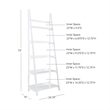 Linon Samantha Wood Five Shelf Bookcase in White