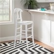 Linon Vance Commercial Grade Set of Two Counter Stools in Solid White Beechwood