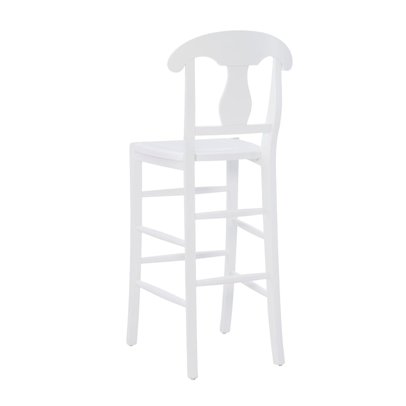 Linon Vance Commercial Grade Set of Two Counter Stools in Solid White Beechwood
