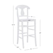 Linon Vance Commercial Grade Set of Two Counter Stools in Solid White Beechwood