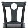 Linon Jared Set of 2 Side Chairs Grey Padded Seats Frame in Black Beechwood