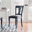 Linon Jared Set of 2 Side Chairs Grey Padded Seats Frame in Black Beechwood