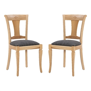 linon jared wood set of two side chairs in natural