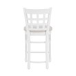 Linon Flint Commercial Grade Upholstered Seat Counter Stool in White Beechwood