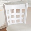 Linon Flint Commercial Grade Upholstered Seat Counter Stool in White Beechwood