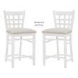 Linon Flint Commercial Grade Upholstered Seat Counter Stool in White Beechwood