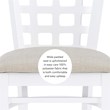 Linon Flint Commercial Grade Upholstered Seat Counter Stool in White Beechwood