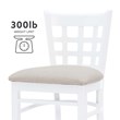 Linon Flint Commercial Grade Upholstered Seat Counter Stool in White Beechwood