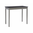 Linon Tifton Five Piece Faux Marble Upholstered Tavern Set in Gray Wood