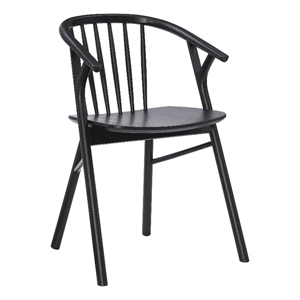linon benson beech wood chair in black