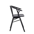 Linon Benson Beechwood Dining Chair with Windsor Back & Saddle Seat in Jet Black