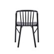 Linon Benson Beechwood Dining Chair with Windsor Back & Saddle Seat in Jet Black
