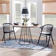 Linon Benson Beechwood Dining Chair with Windsor Back & Saddle Seat in Jet Black
