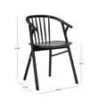 Linon Benson Beechwood Dining Chair with Windsor Back & Saddle Seat in Jet Black