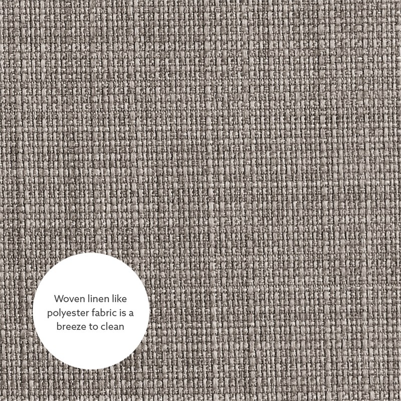 Linon Cruz Upholstered Tufted Accent Chair Wood Legs in Gray Fabric