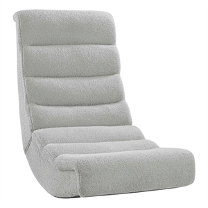 linon grayson wood sherpa upholstered game rocking chair in gray