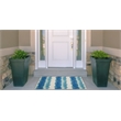 Linon Indoor Outdoor Machine Washable Beck Accent 2'x3' Rug in Ivory and Blue