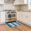 Linon Indoor Outdoor Machine Washable Beck Accent 2'x3' Rug in Ivory and Blue