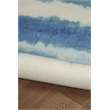 Linon Indoor Outdoor Machine Washable Beck Accent 2'x3' Rug in Ivory and Blue