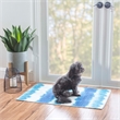 Linon Indoor Outdoor Machine Washable Beck Accent 2'x3' Rug in Ivory and Blue