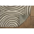 Linon Indoor Outdoor Machine Washable Dana Area 5'x7' Rug in Ivory and Brown