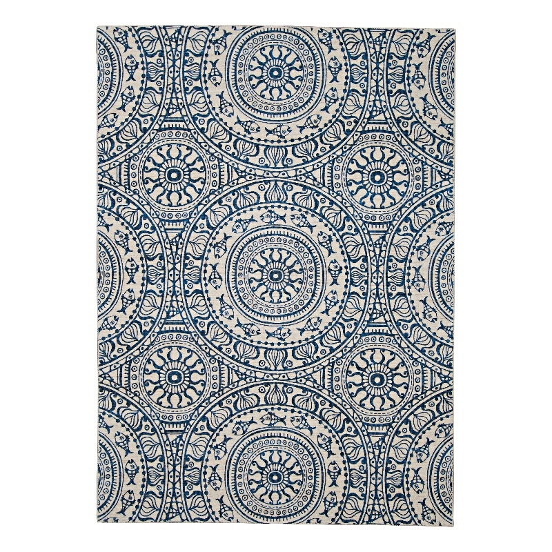 Linon Indoor Outdoor Machine Washable Doria Accent 2'x3' Rug in Smoke Gray